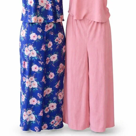 Floral Blue & Pink 2-Piece Outfit – Mix & Match Set - Picture 3 of 9